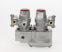 BASO Gas Products G292AA-1 1/2" npt Dual Pilot Gas Valve for Natural or LP Gas up to 0.5 PSI with 1/4" npt Pilot Tap on left side and dual Thermocouple Connections